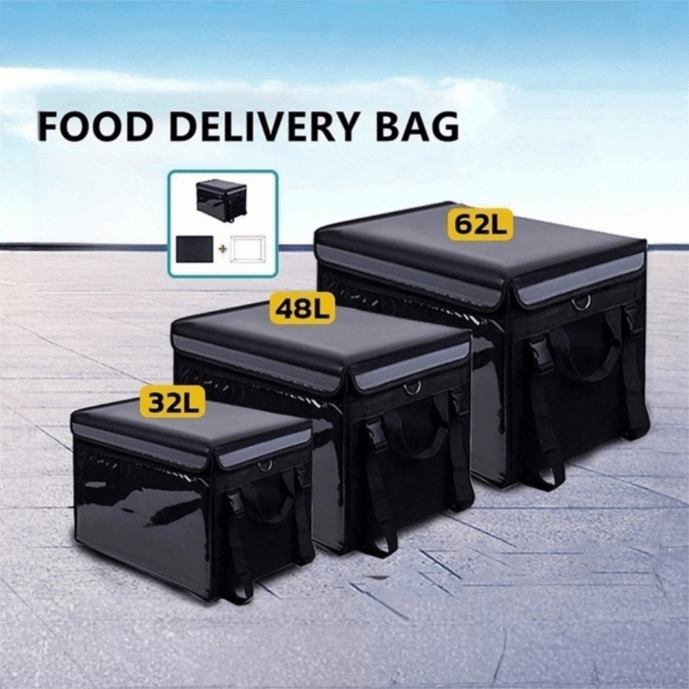 Food Snacks Delivery - Waterdichte Voedselbezorgtas 32L/48L/62L Oxford Doek Thermisch