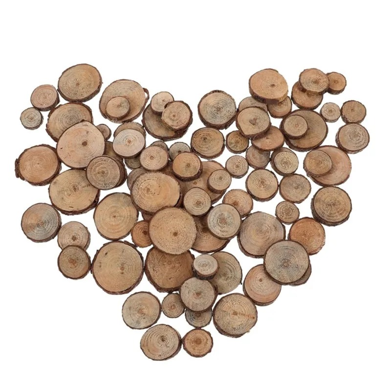 Cookies Pack - 30PCS 1-3CM Onvoltooide Houten Plakjes voor