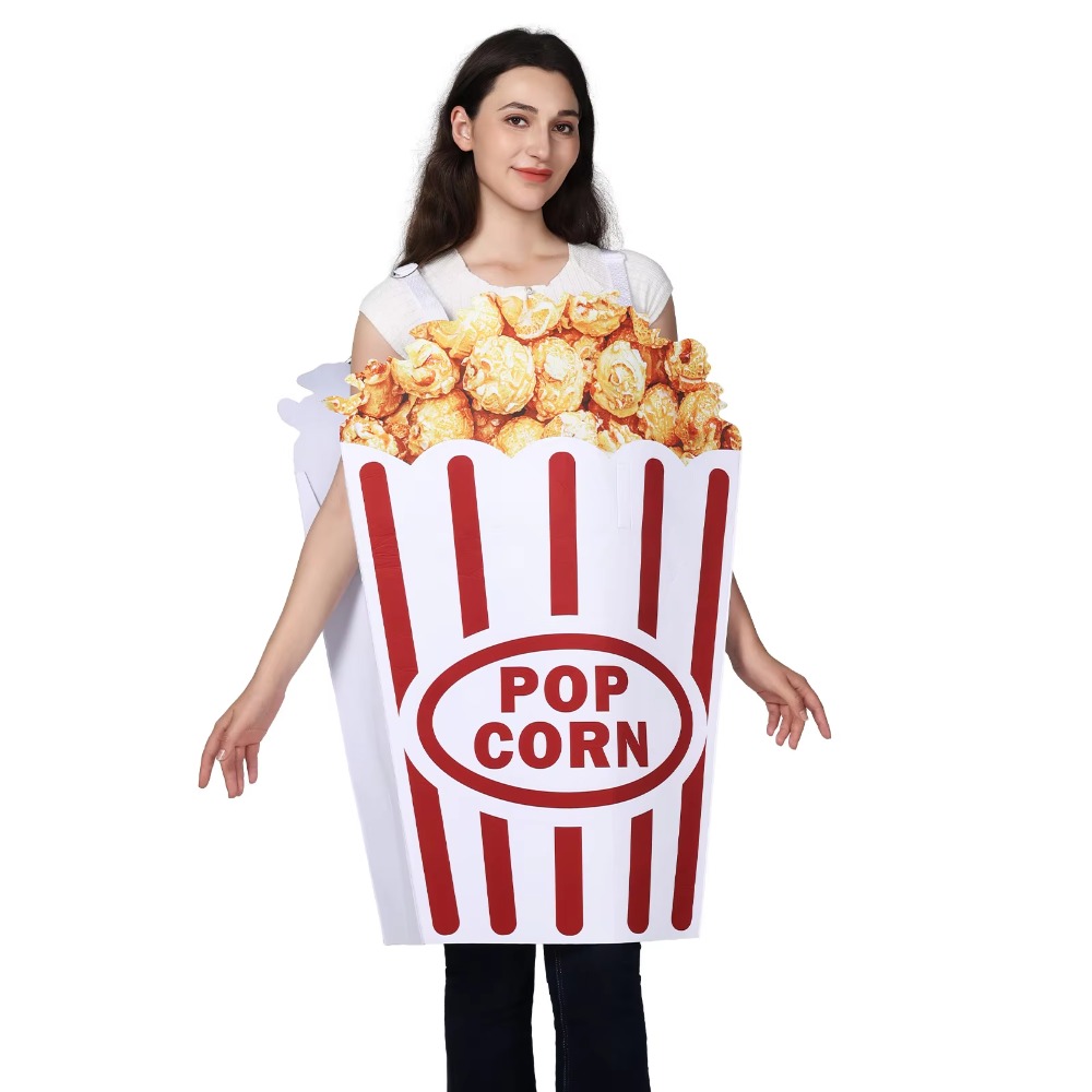 Popcorn - Halloween Popcorn Cosplay Kostuum Nieuw Grappig