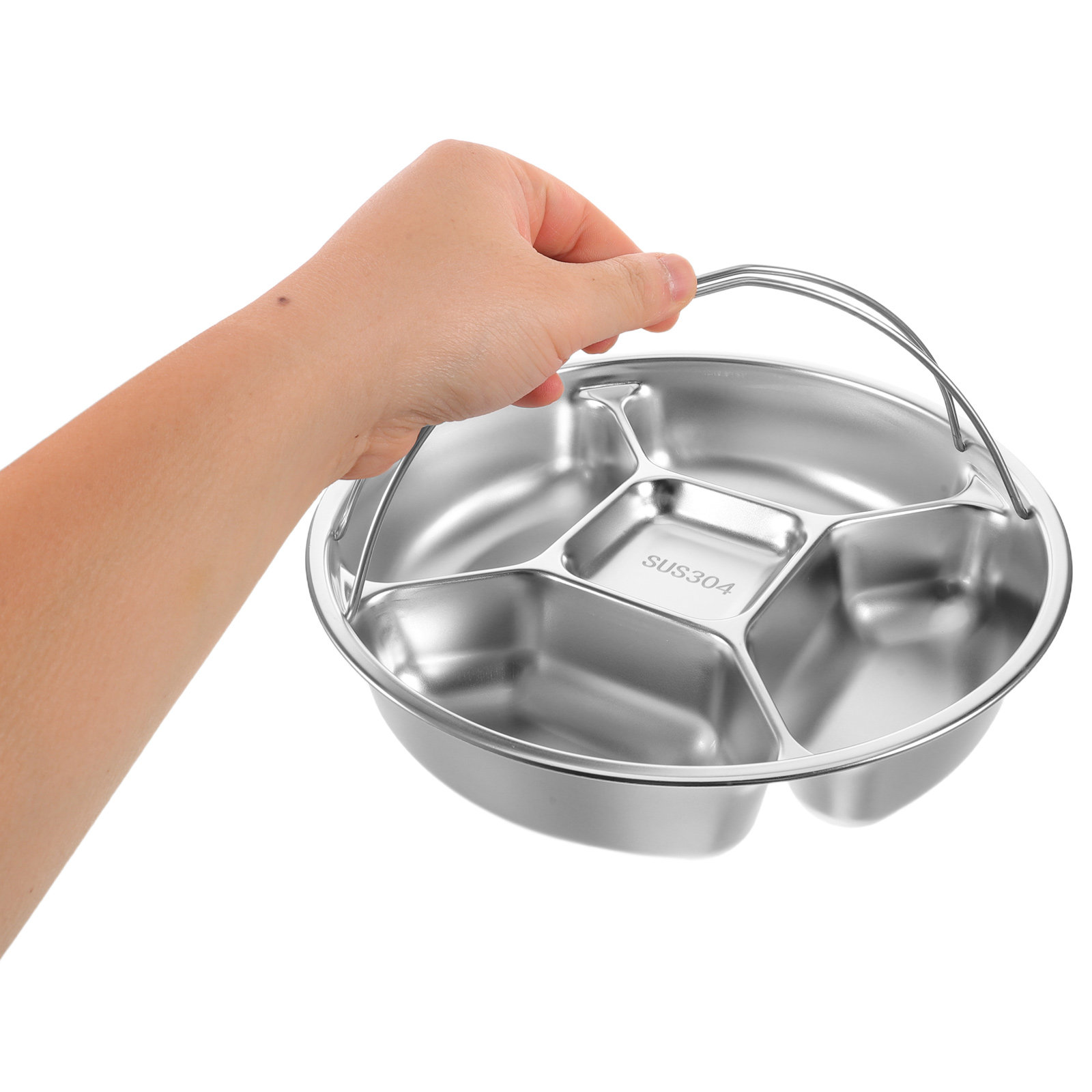 Roestvrijstalen dienblad met 5 - Healthy Snacks Food recensie en prijs